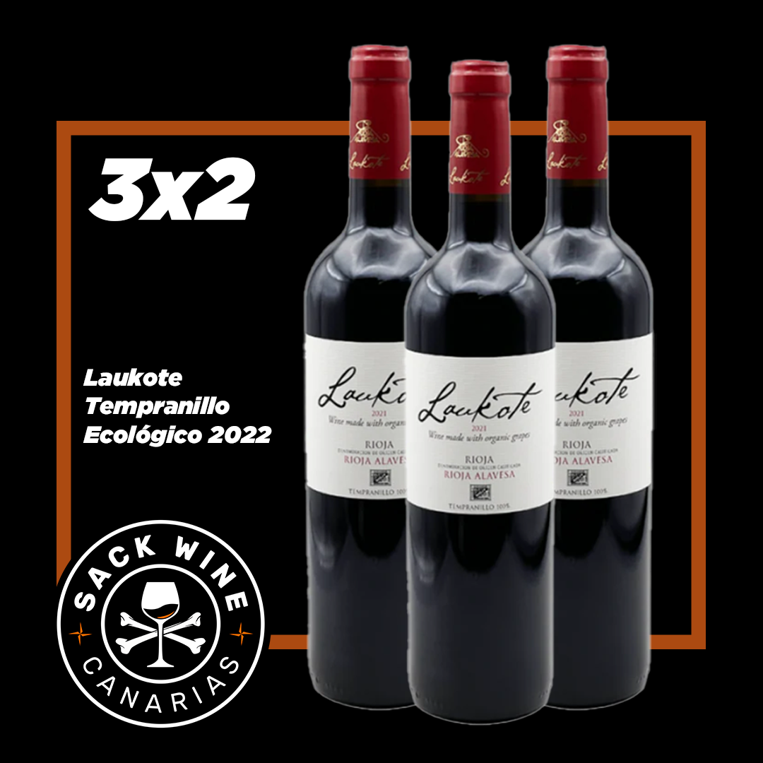 Oferta 3x2 Laukote Tempranillo Ecológico 2022